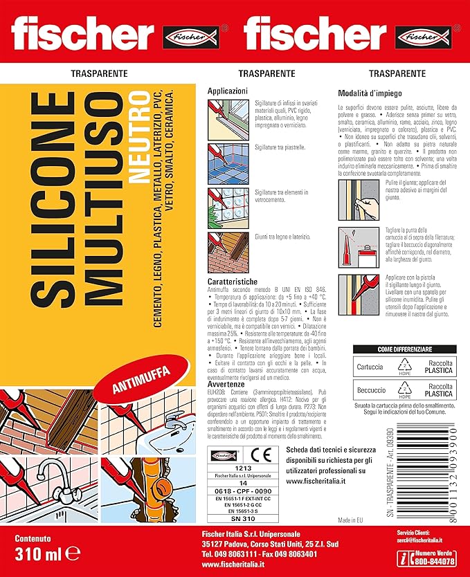 Fischer Silicone Sigillante Neutro SN TR - immagine 3